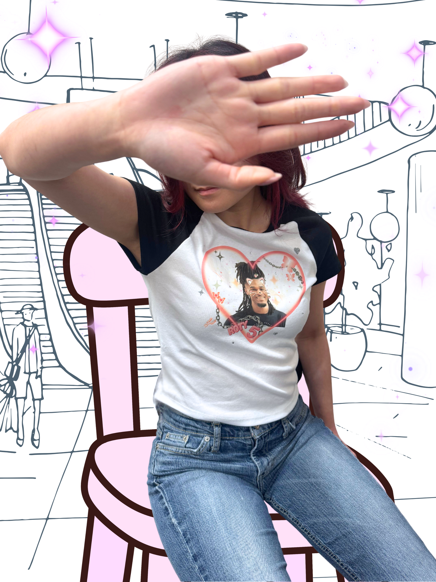 Castle Oppa Kawaii Microribbed Baby Tee